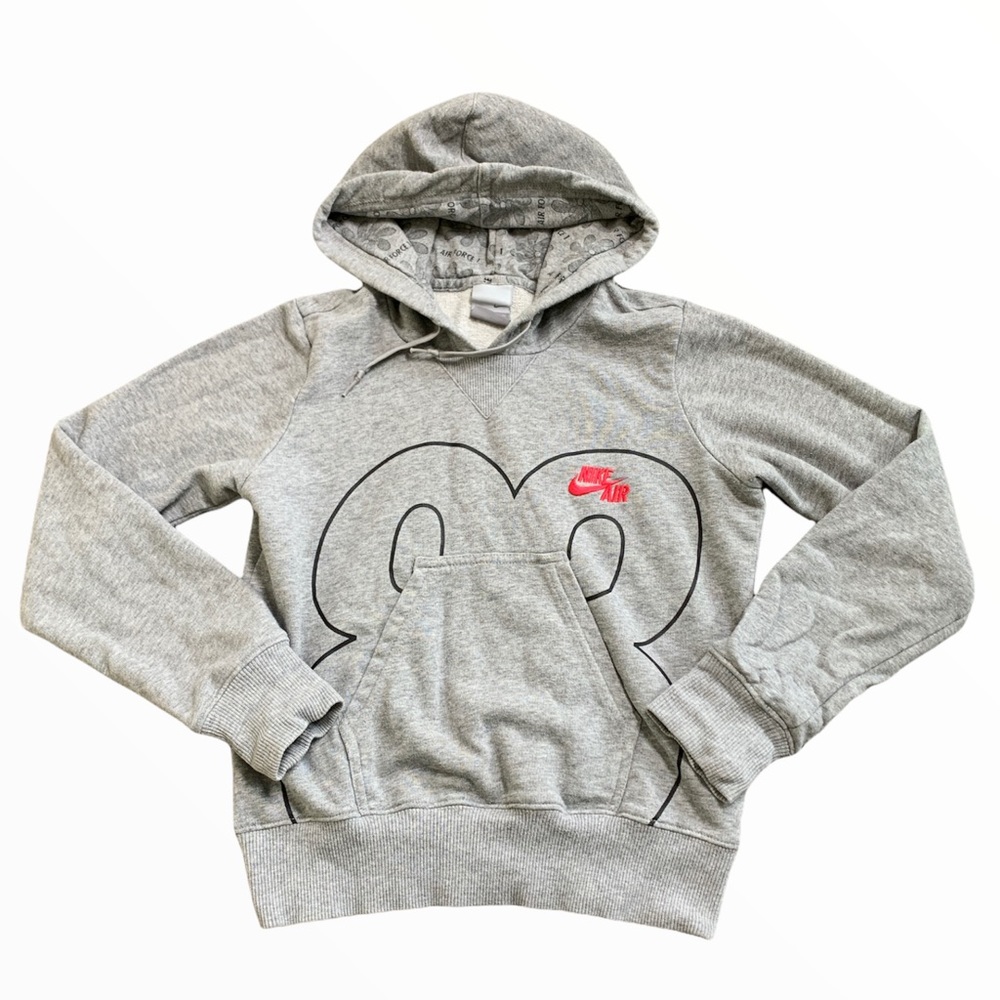 NIKE AIR FORCE 1 Disney Minnie Mouse Print Hoodie Sweater W Long Sleeves Size XS